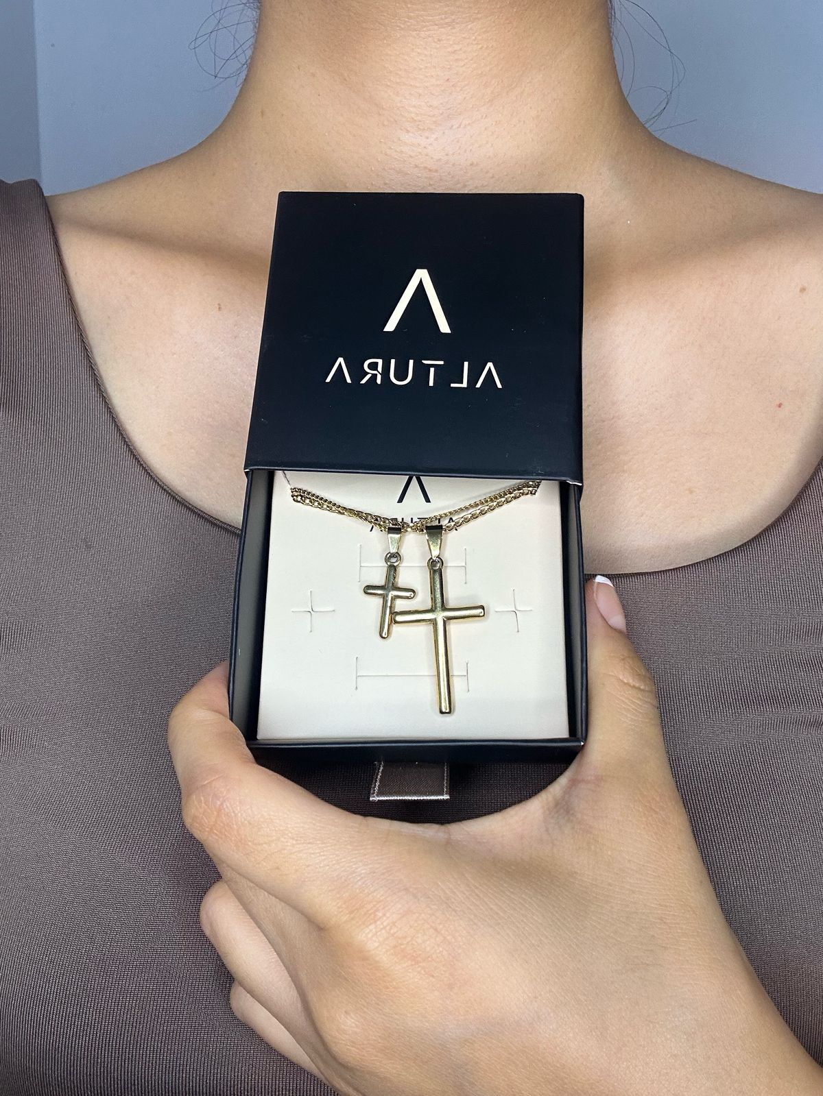 SET COLLARES CRUCES PARA PAREJA