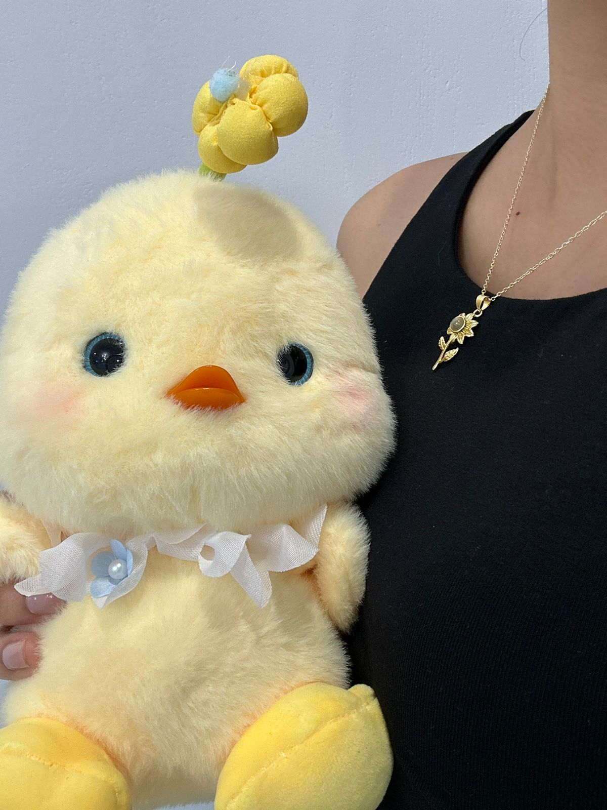 COLLAR GIRASOL + POLLITO DE AMOR
