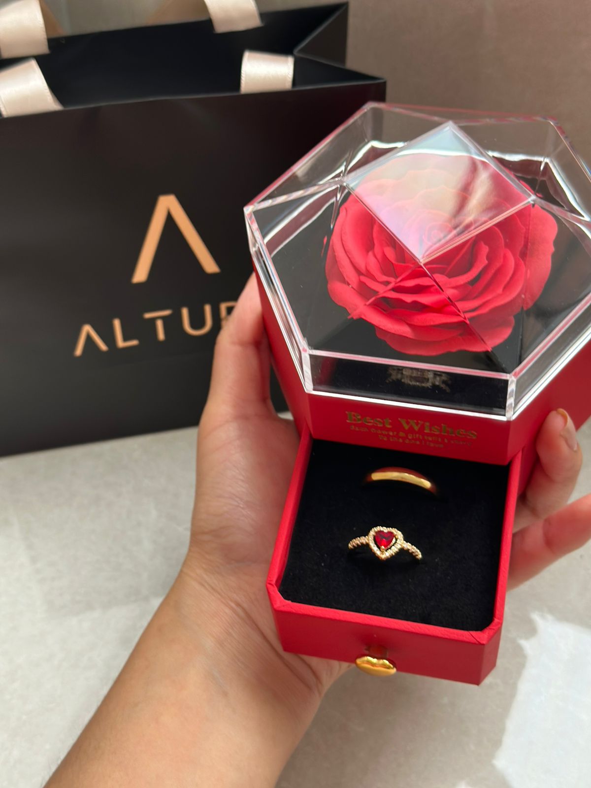ANILLO PROMESA RED HEART
