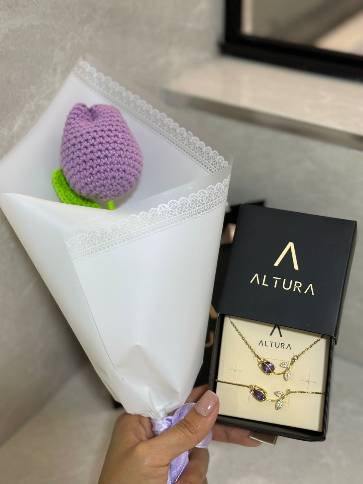 SET TULIPAN ETERNO - MORADO
