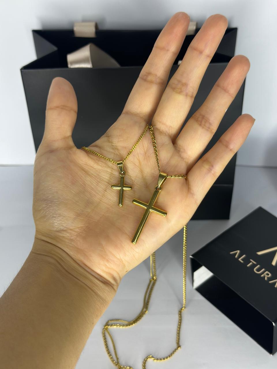 SET COLLARES CRUCES PARA PAREJA
