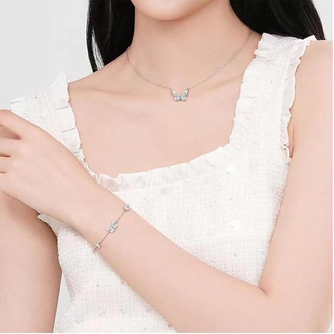 SET MARIPOSA LUMINOSA: COLLAR + PULSERA