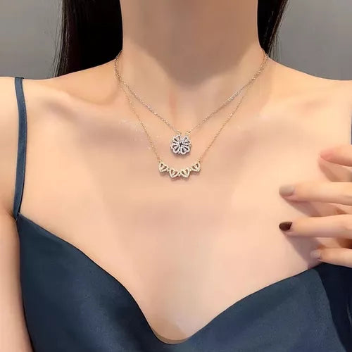 COLLAR TREBOL 4 CORAZONES | ENVÍO GRATIS 🖤🍀