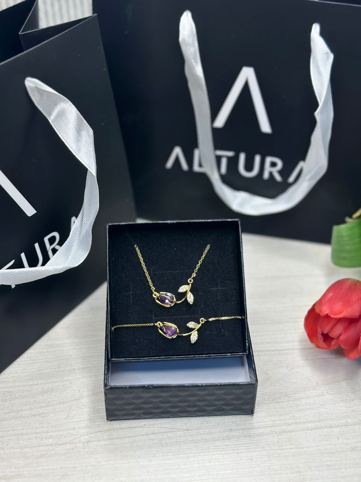 SET COLLAR + PULSERA TULIPAN | ENVÍO GRATIS 🌷