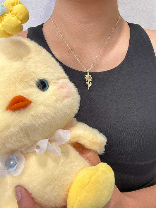 COLLAR GIRASOL + POLLITO DE AMOR