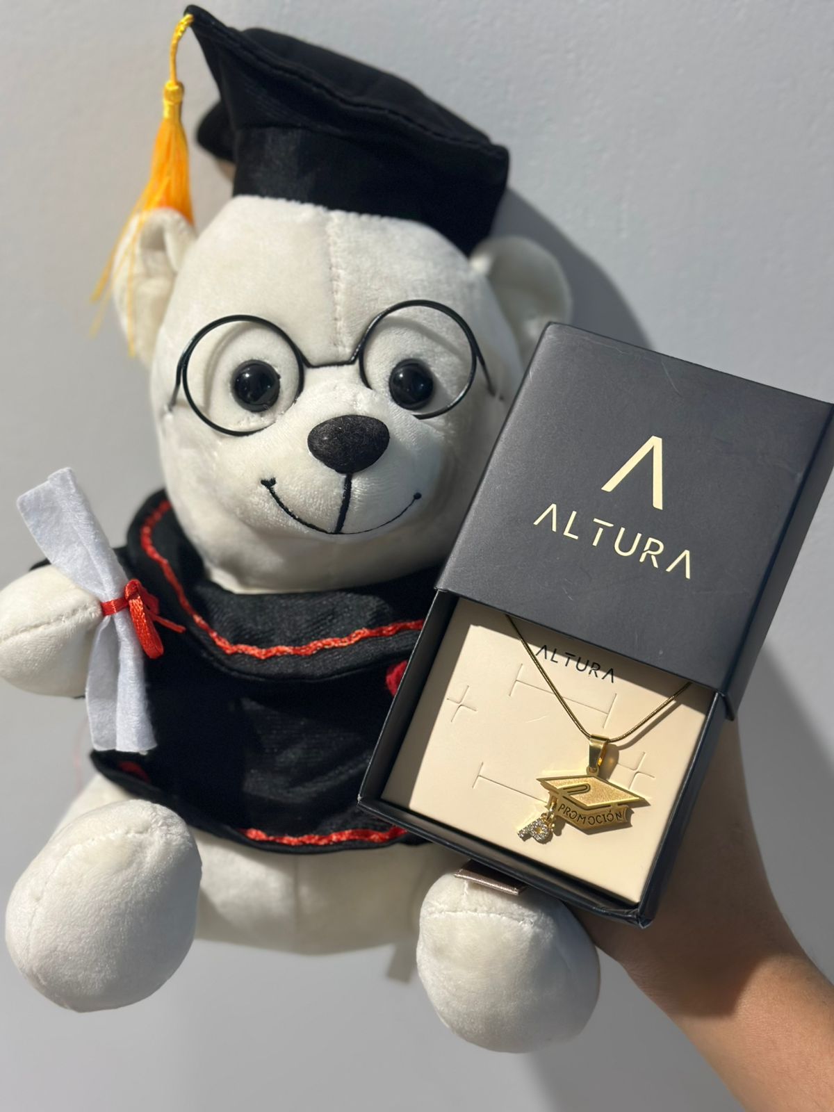 SET GRADUACIÓN: COLLAR + PELUCHE