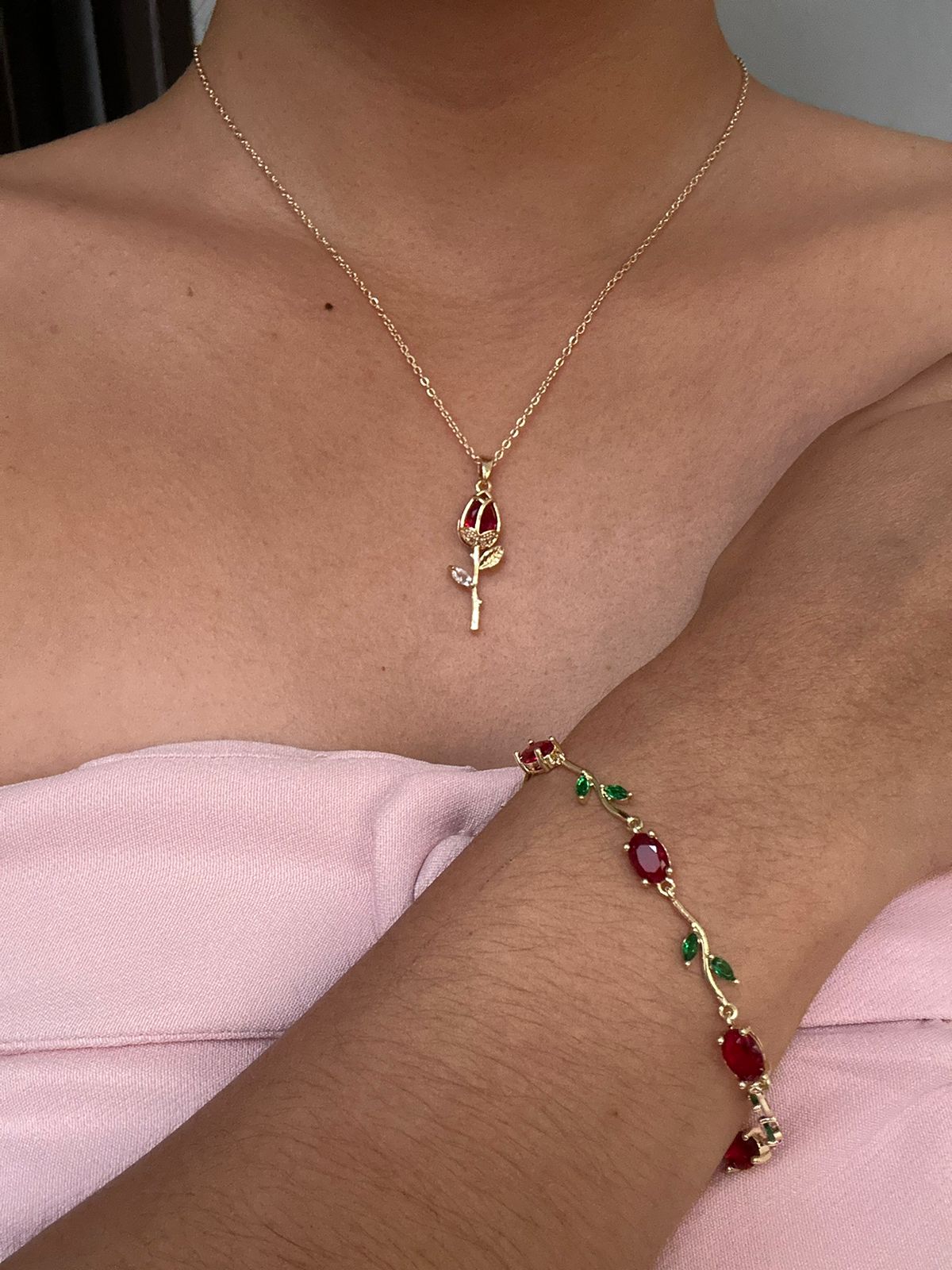 SET TULIPAN: COLLAR + BRAZALETE