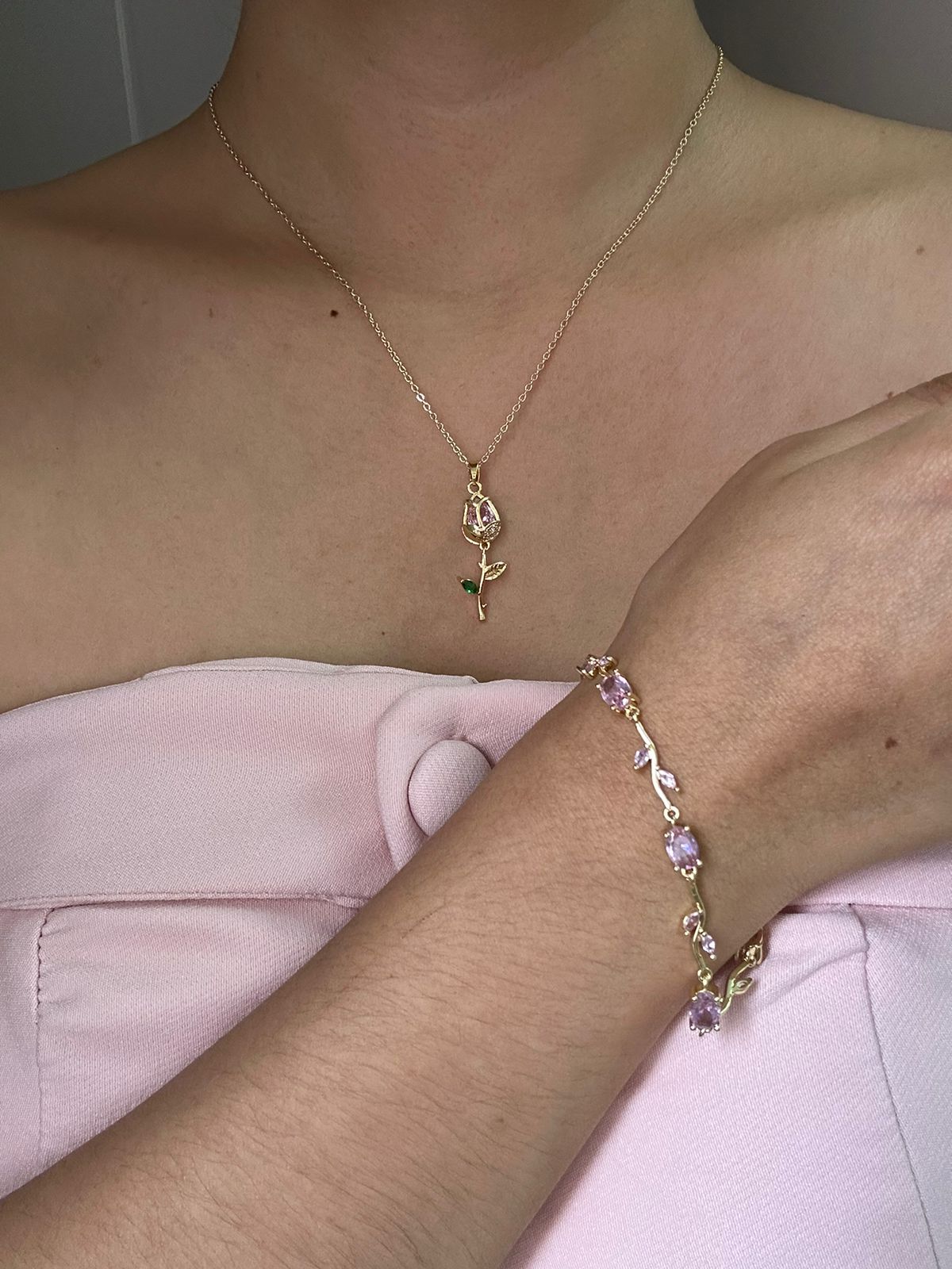 SET TULIPAN: COLLAR + BRAZALETE