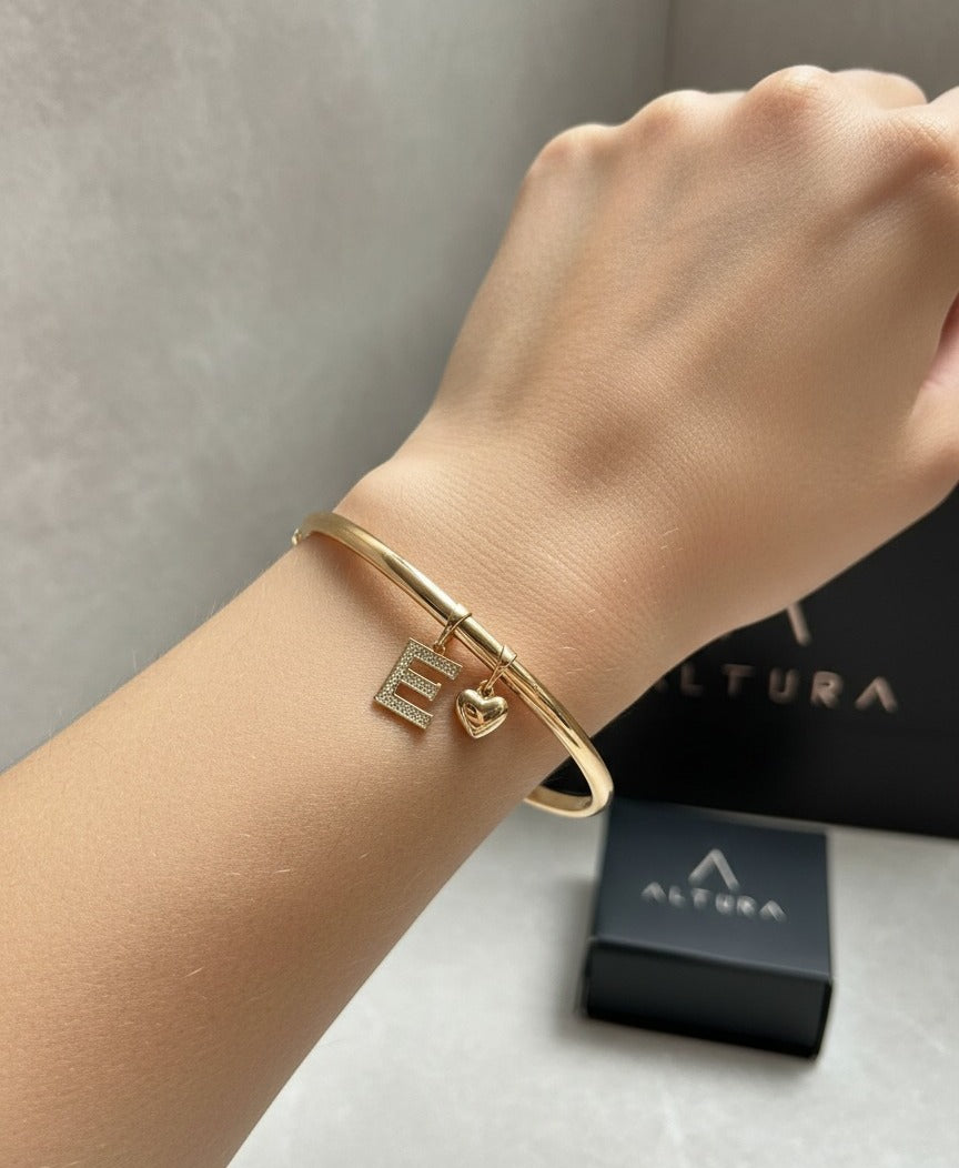 BRAZALETE: INICIAL + CORAZÓN
