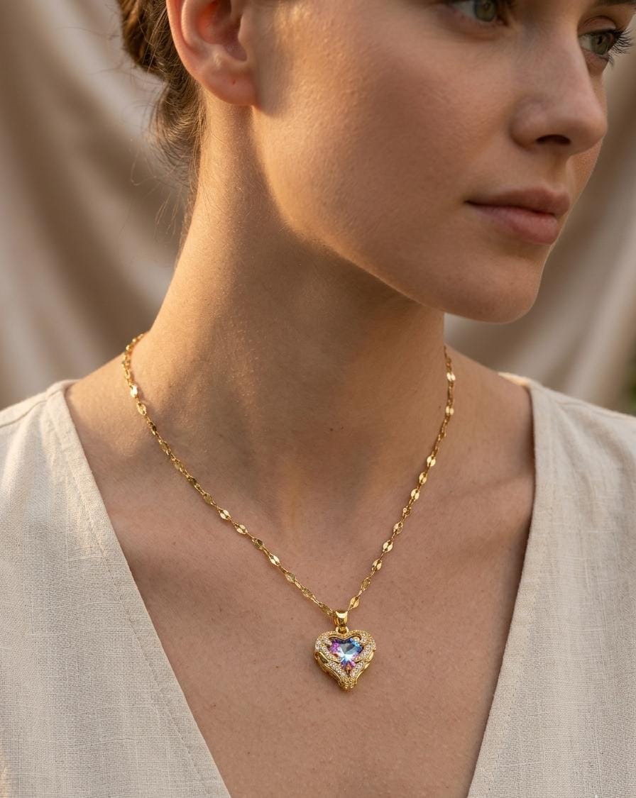 COLLAR CORAZÓN OCEÁNICO