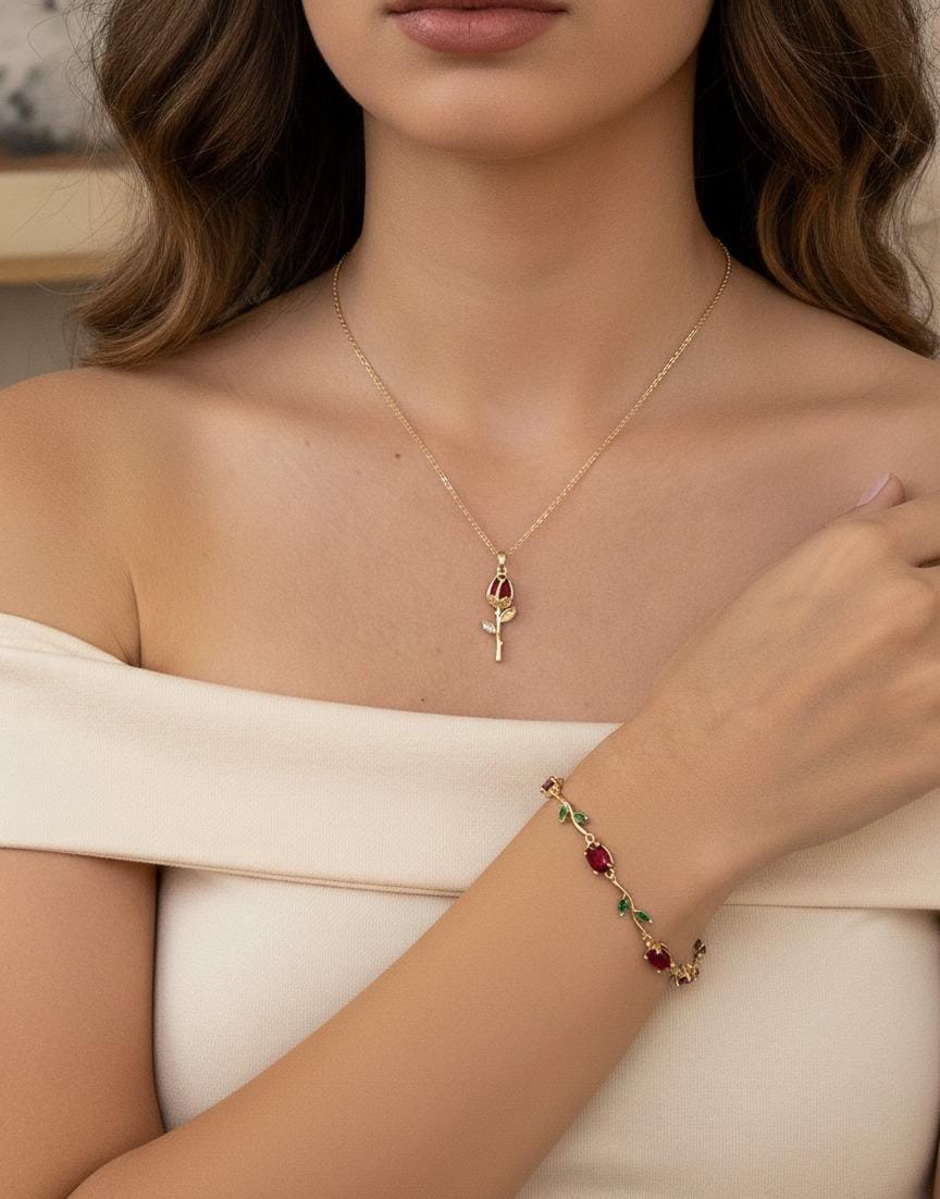 SET TULIPAN: COLLAR + BRAZALETE