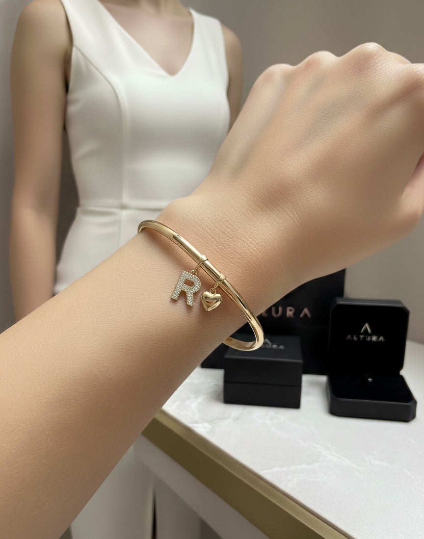 BRAZALETE: INICIAL + CORAZÓN