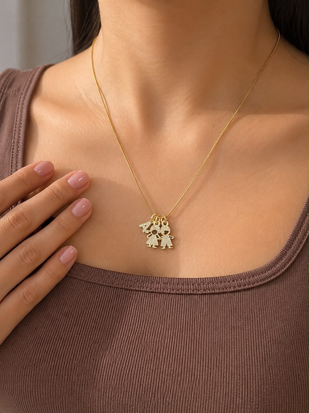 COLLAR INICIAL DE MAMÁ + HIJOS